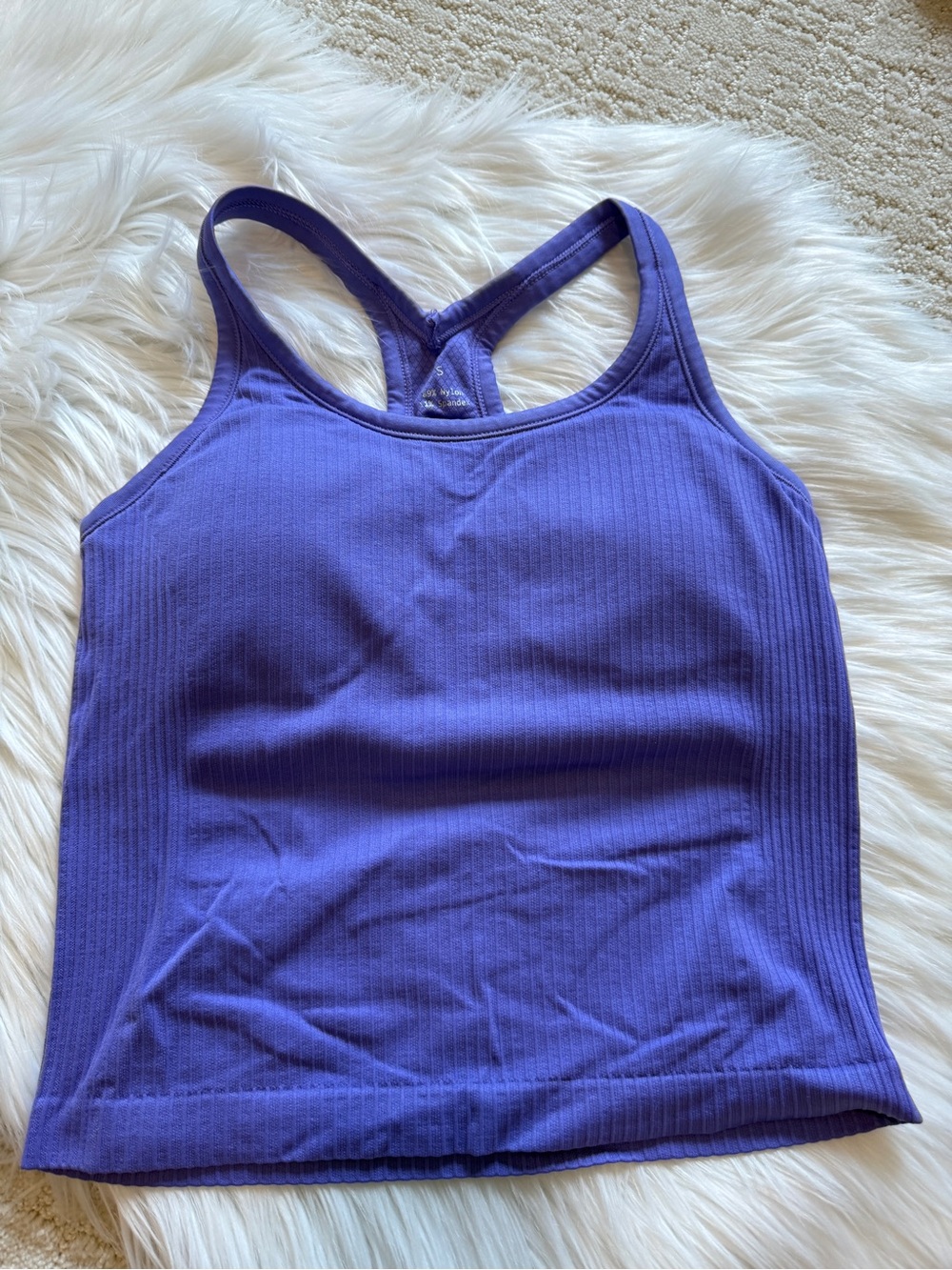 ATTRACO Women Ribbed Workout Crop Tops with Built in Bra Yoga Racerback